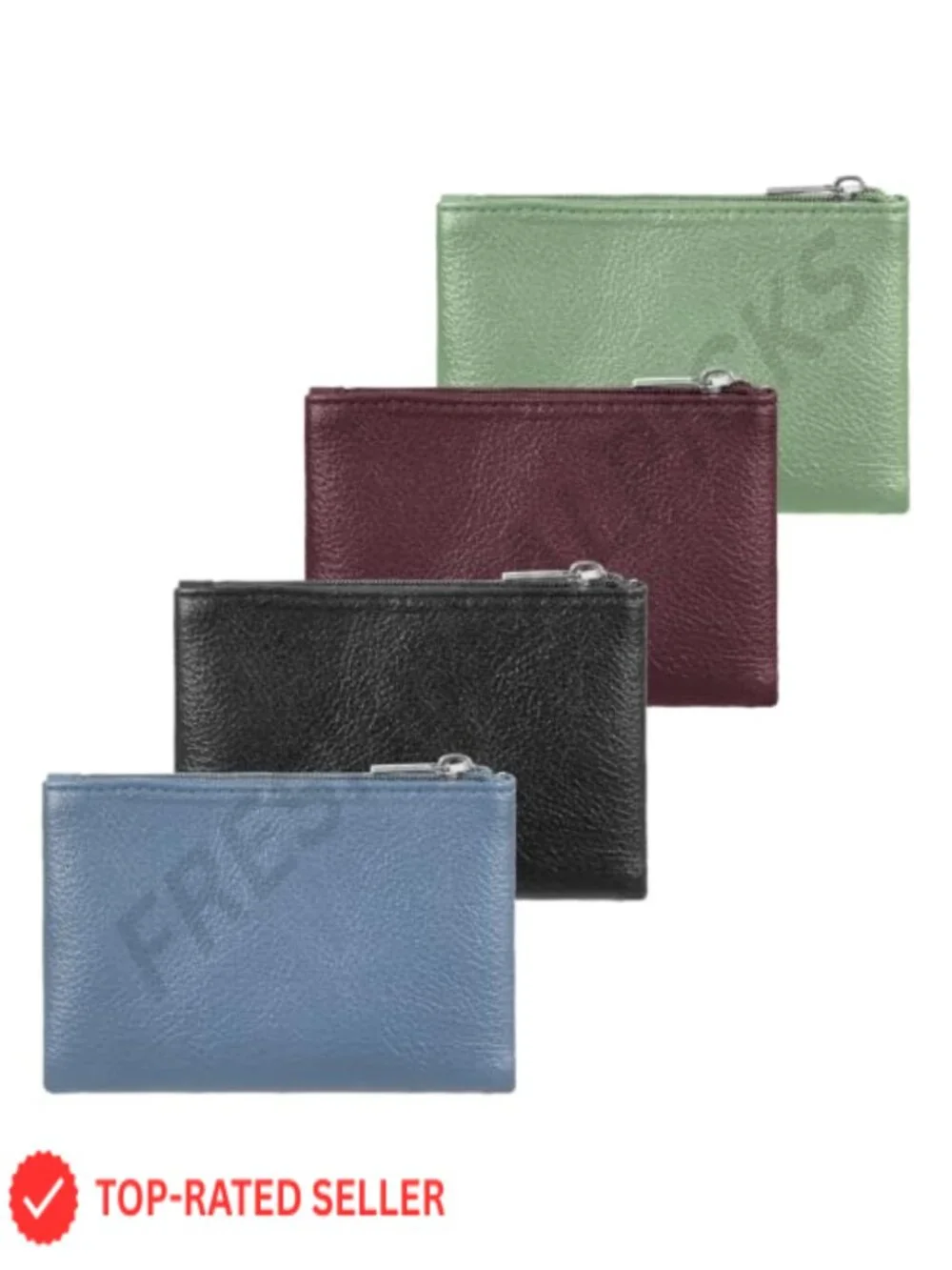 Set of 4 PU Leather Coin Purse Mini Pouch Change Wallet Card Holder